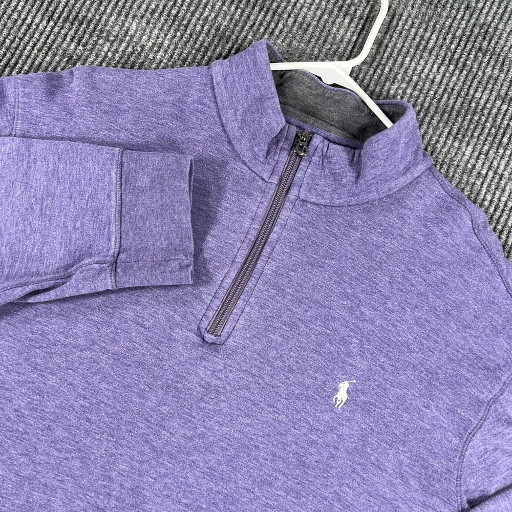 Polo Ralph Lauren Sweatshirt Pullover Mens XL Extra Large Purple Long Sleeve 1/4